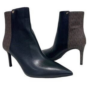 Michael Kors | Leather Boot Alina Flex Bootie Two Tone Signature NEW- Size 6.5